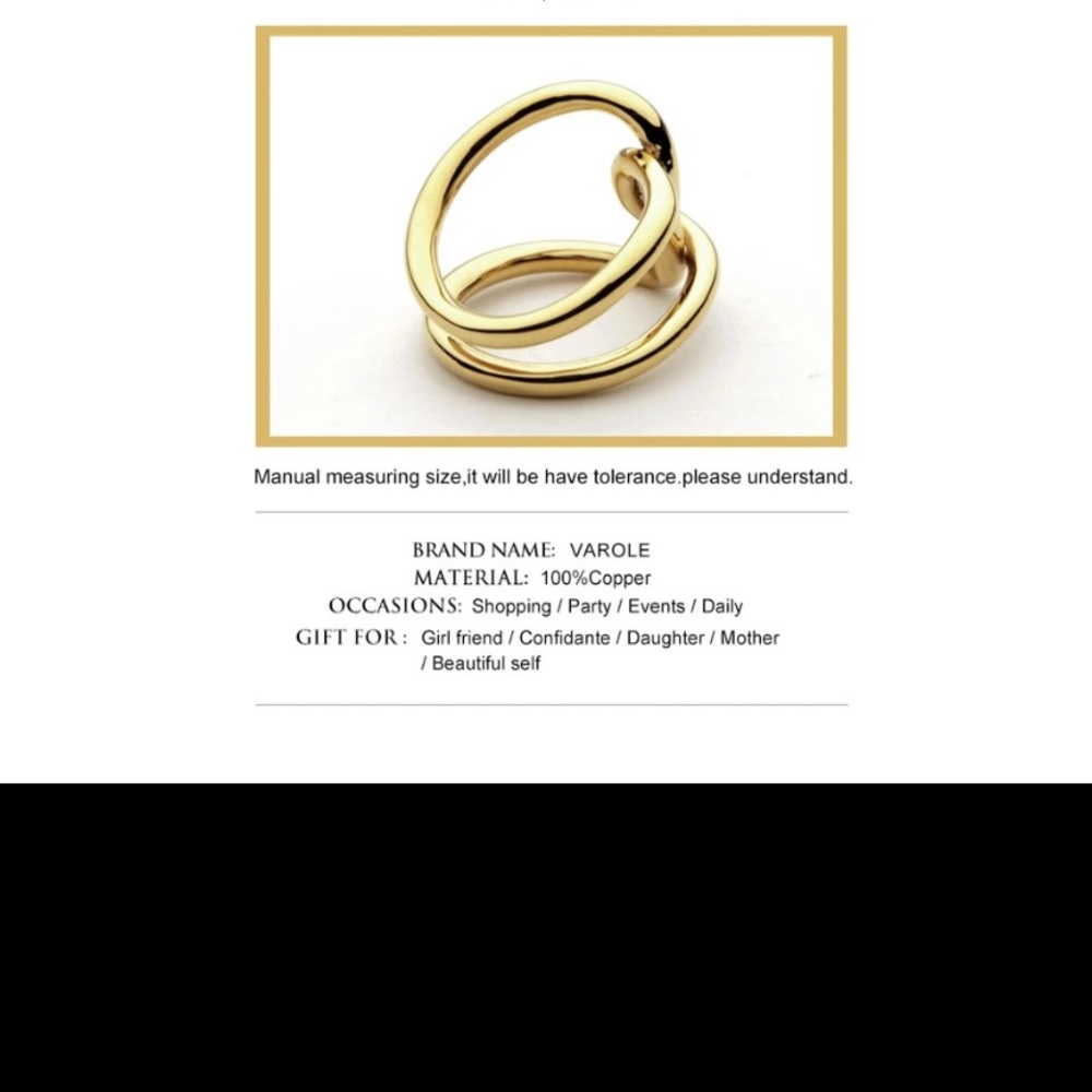 Double Line Cross winding Rings - Picture 6 of 8